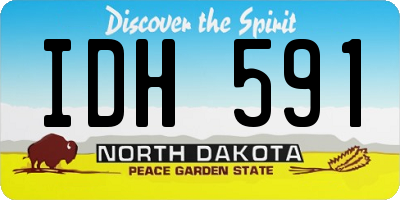 ND license plate IDH591