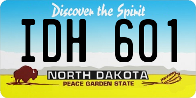 ND license plate IDH601