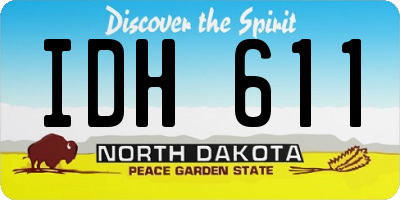 ND license plate IDH611