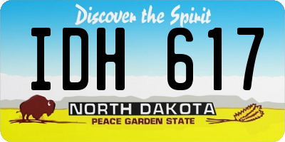 ND license plate IDH617