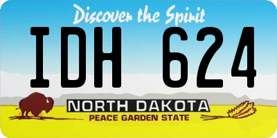 ND license plate IDH624