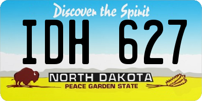 ND license plate IDH627