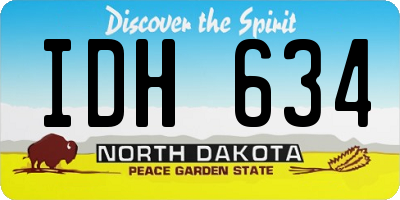 ND license plate IDH634