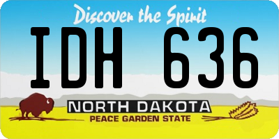 ND license plate IDH636