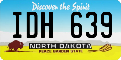 ND license plate IDH639