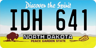 ND license plate IDH641