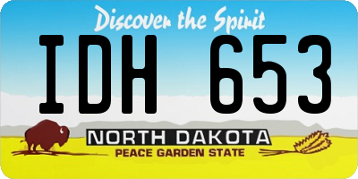 ND license plate IDH653