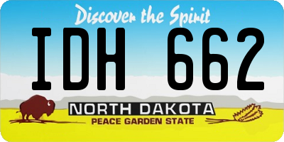 ND license plate IDH662