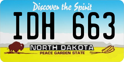 ND license plate IDH663