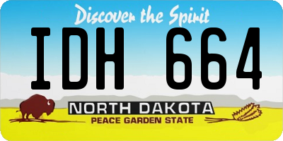 ND license plate IDH664