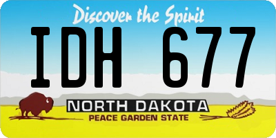 ND license plate IDH677