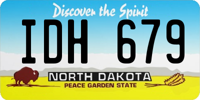 ND license plate IDH679