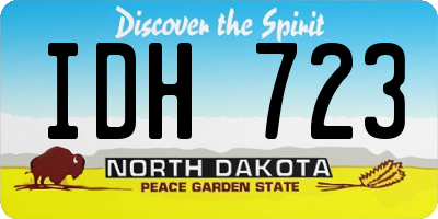 ND license plate IDH723