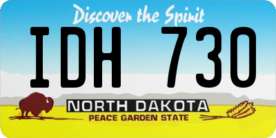ND license plate IDH730