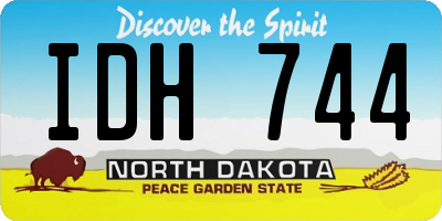 ND license plate IDH744