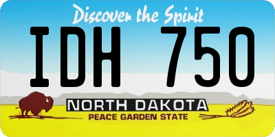ND license plate IDH750