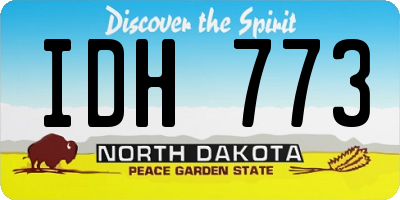 ND license plate IDH773