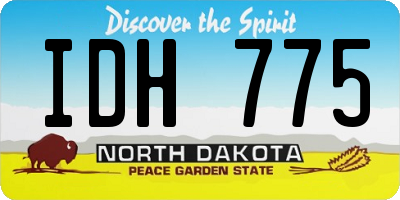 ND license plate IDH775
