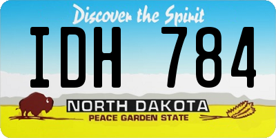 ND license plate IDH784