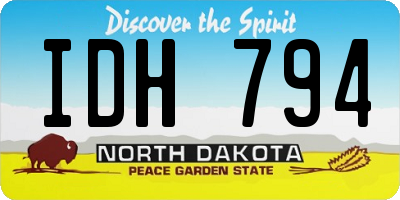 ND license plate IDH794