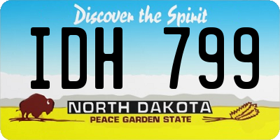 ND license plate IDH799