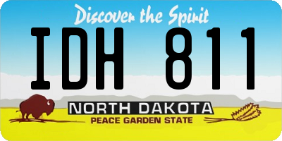 ND license plate IDH811