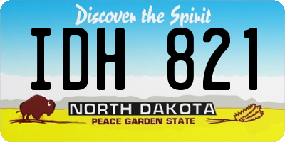 ND license plate IDH821