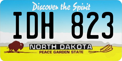 ND license plate IDH823