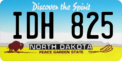 ND license plate IDH825