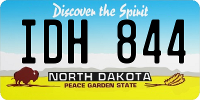 ND license plate IDH844