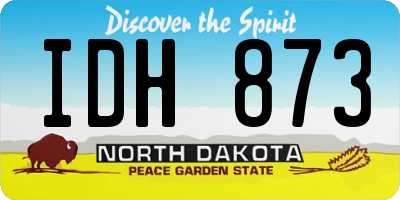 ND license plate IDH873