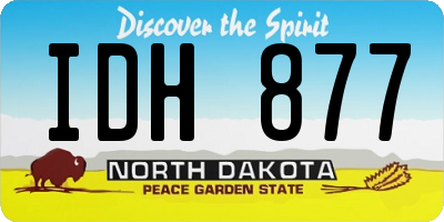 ND license plate IDH877