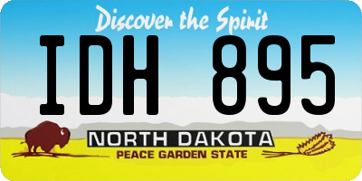 ND license plate IDH895