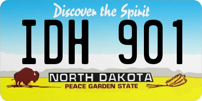ND license plate IDH901