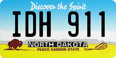 ND license plate IDH911