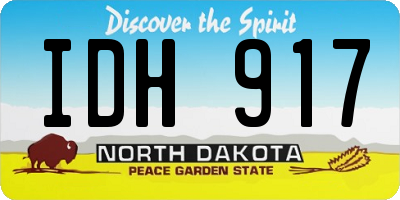 ND license plate IDH917