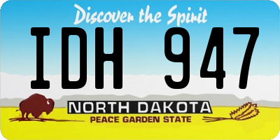 ND license plate IDH947