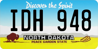 ND license plate IDH948