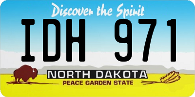 ND license plate IDH971