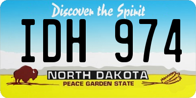 ND license plate IDH974