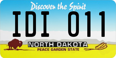 ND license plate IDI011