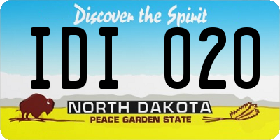 ND license plate IDI020