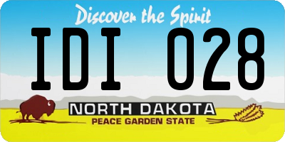 ND license plate IDI028