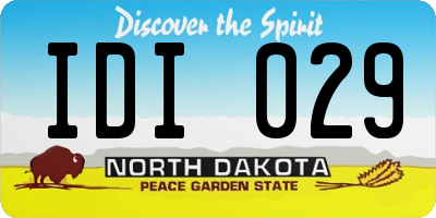 ND license plate IDI029