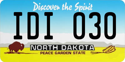 ND license plate IDI030