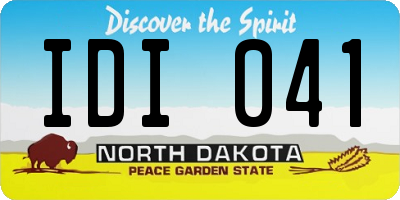 ND license plate IDI041