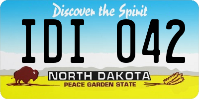 ND license plate IDI042