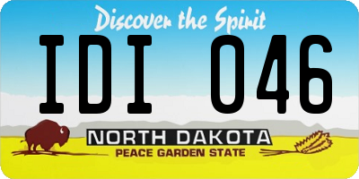 ND license plate IDI046