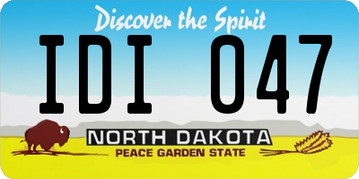 ND license plate IDI047