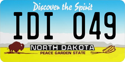 ND license plate IDI049